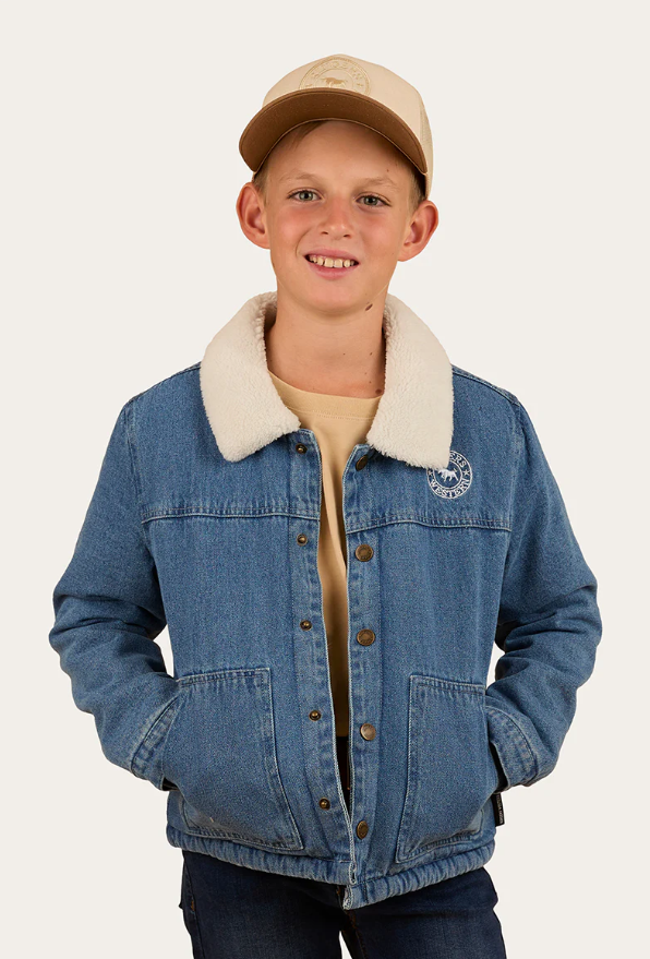 Boston Kids Denim Jacket - Mid Wash Blue