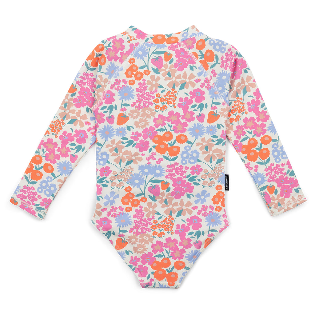 Long Sleeve Swimsuit - Berry Garden