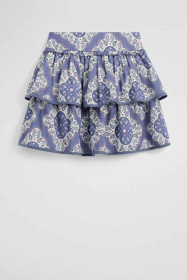 Country Road Paisley Flounce Skirt