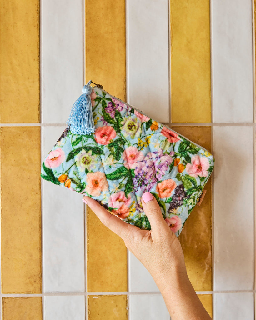 Spring In The Air Velvet Cosmetic Purse