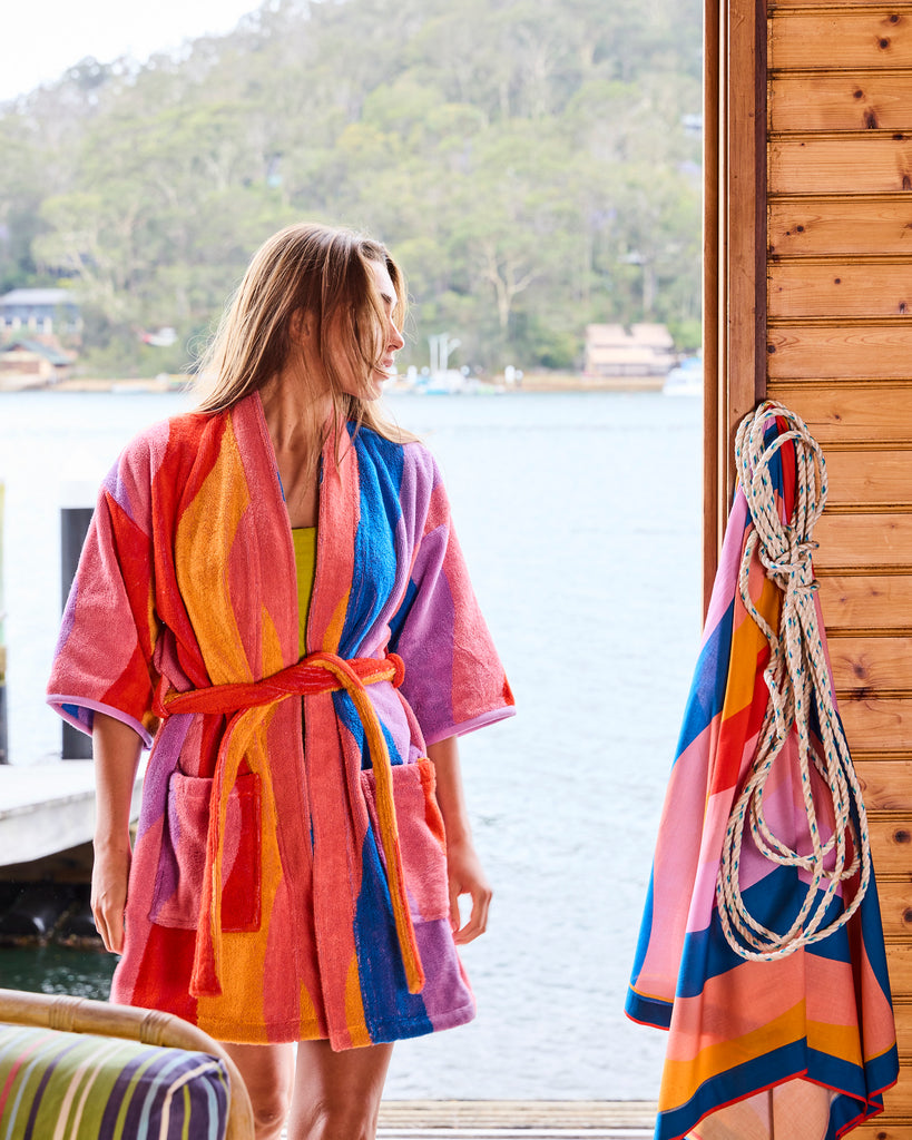 Surfs Up Terry Mini Robe S/M