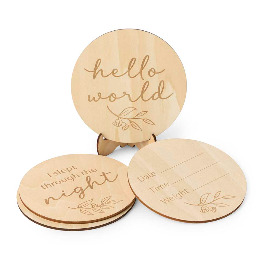 Wooden Milestone Cards - Gumleaf