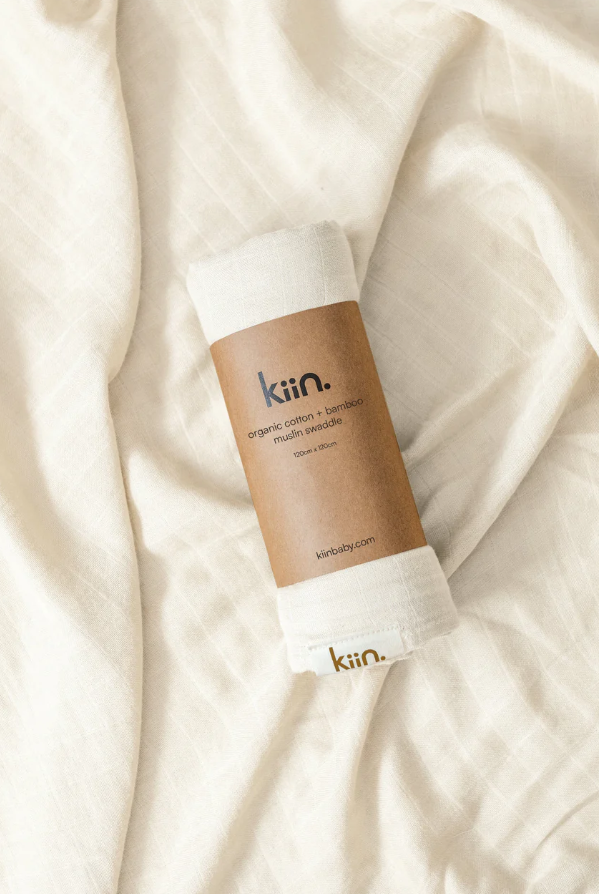 Organic Muslin Swaddle - Ivory