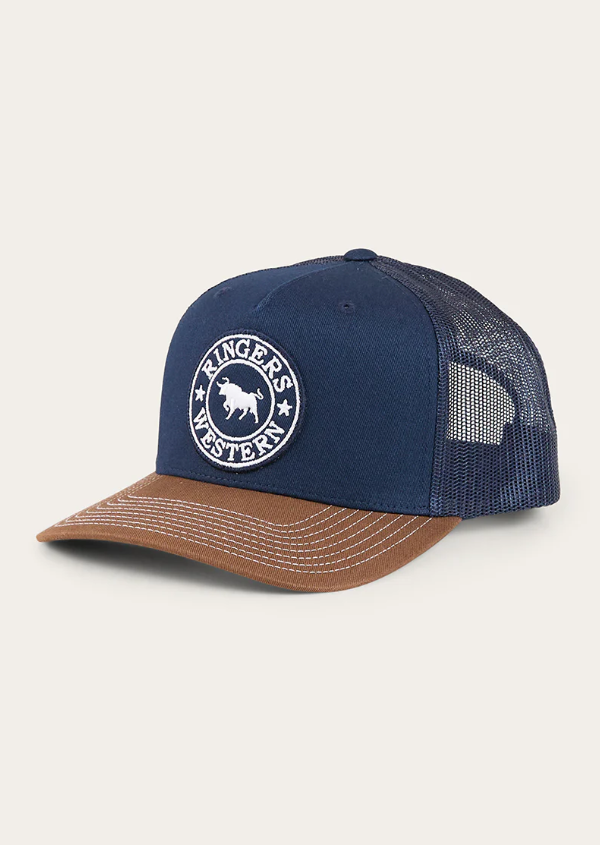 Signature Bull Trucker Cap - Navy / Chocolate