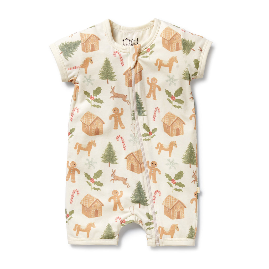 Holly Jolly Magic Organic Boyleg Zipsuit