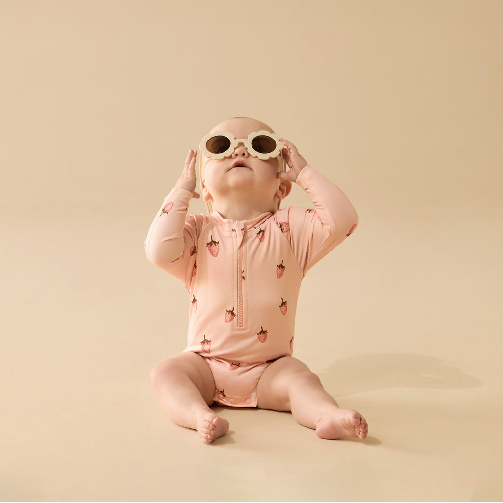 Strawberry Kisses Long Sleeved Swimsuit