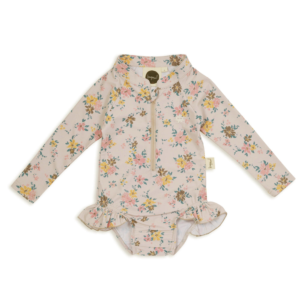 Yasmin Floral Long Sleeve Rashie Swimsuit - Kids