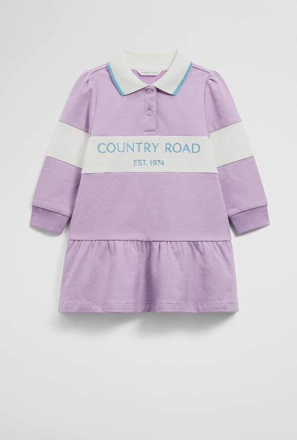 Country Road Logo Rugby Dress - Wisteria