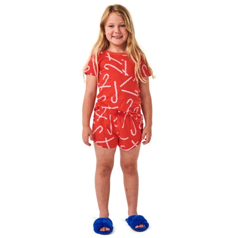 Candy Cane Red SS Tee & Short Set