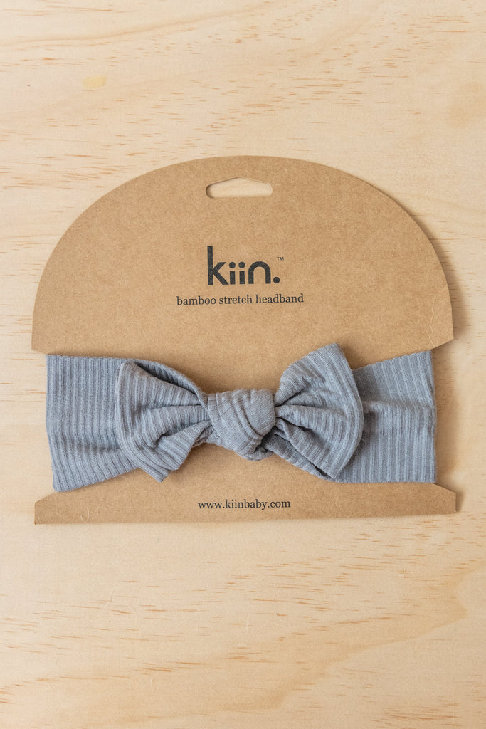 Bamboo Stretch Bow Headband - Cloud