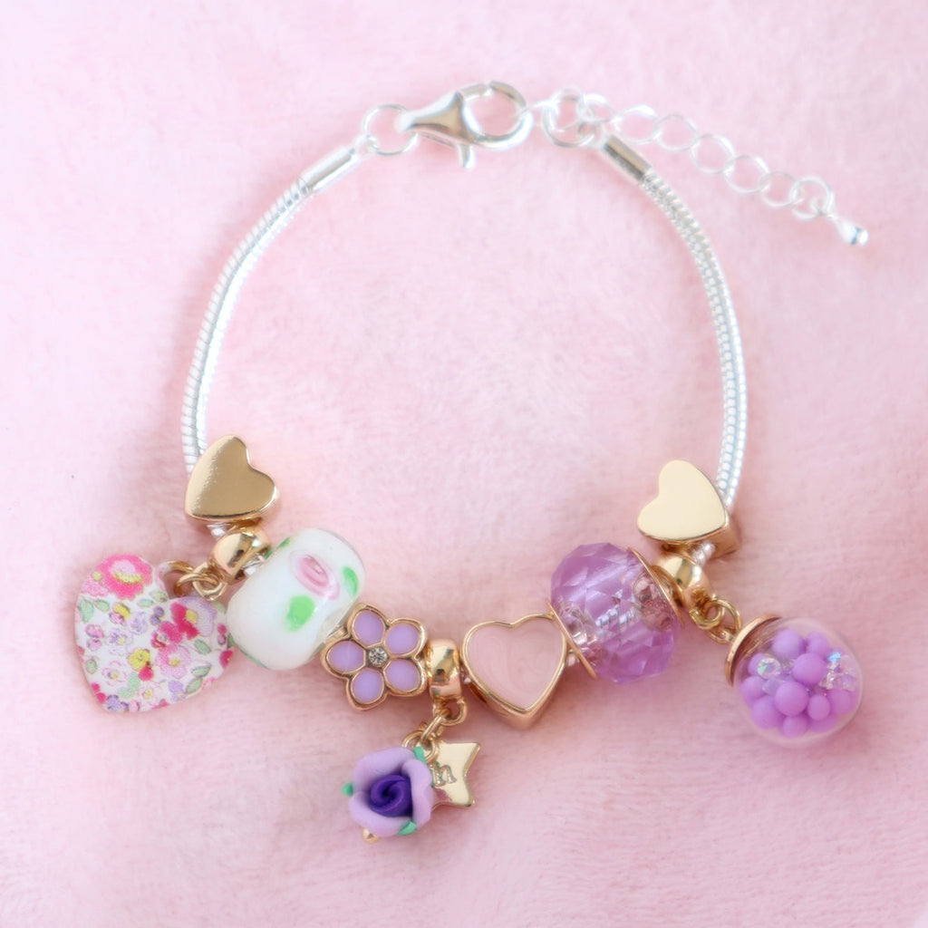 Petite Fleur Violette Charm Bracelet