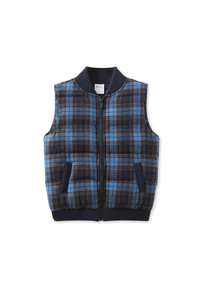 Check Puffer Vest