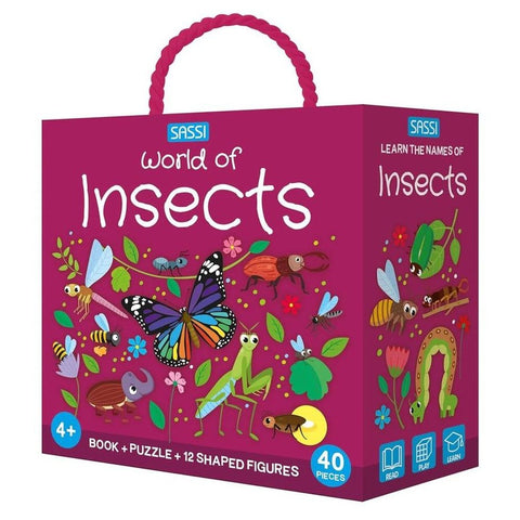 3D Puzzle & Book Set - World of Insects 40pcs