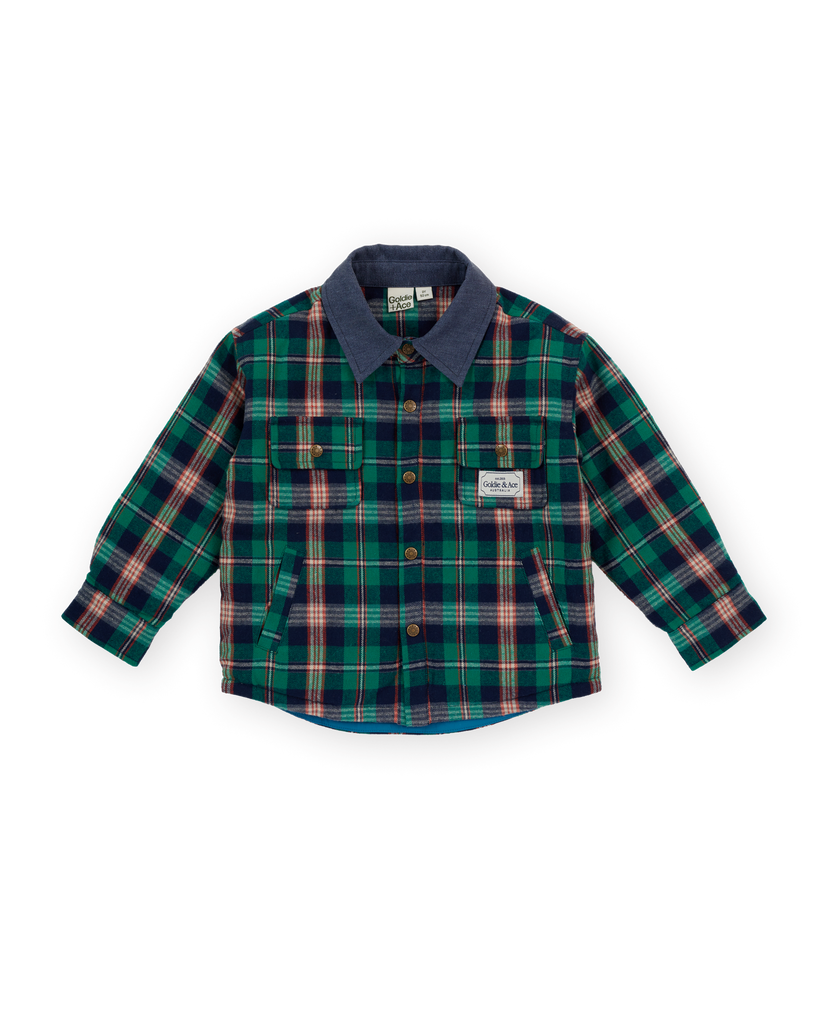 Check Padded Shacket