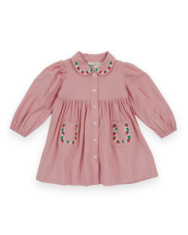 Wild Strawberry Corduroy Collar Dress