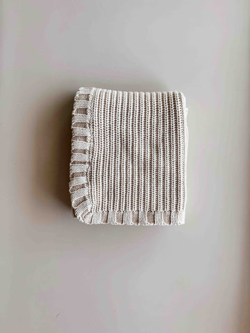 Chunky Knit Blanket | Oat