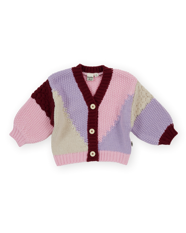 Colour Block Knit Cardigan