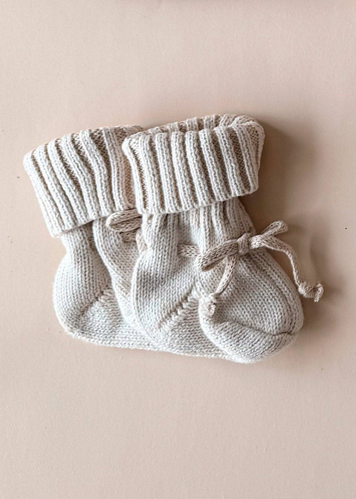 Chunky Cotton Bootie | Oat: 0-3M