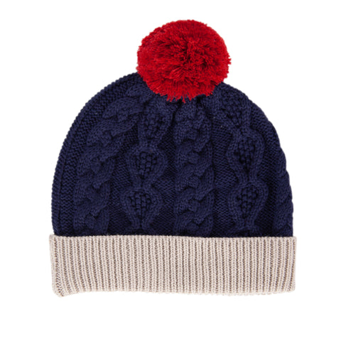 August Merino Beanie - Navy