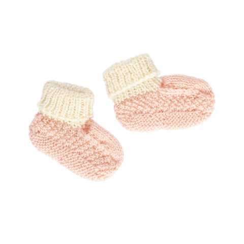 Springbud 100% Merino Booties - Pink