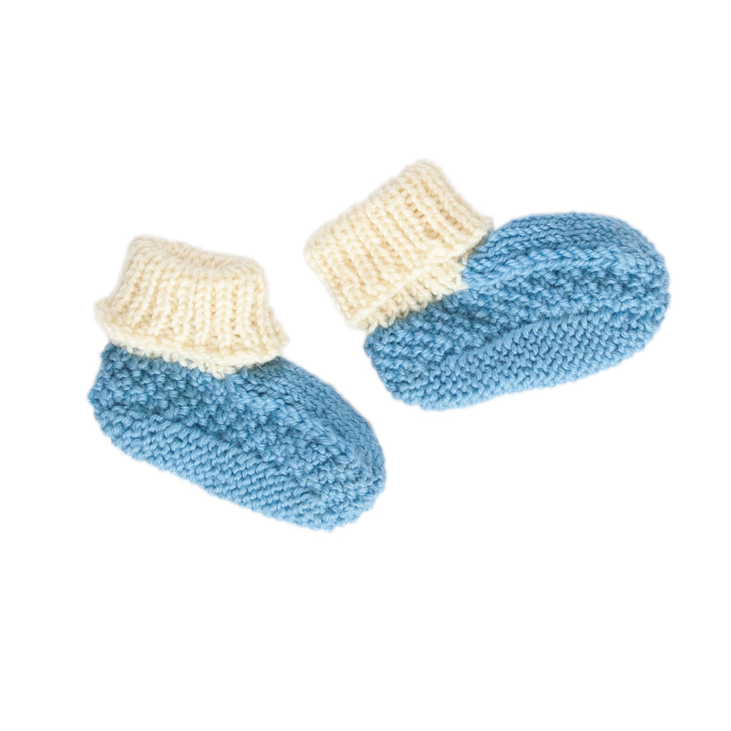 Springbud 100% Merino Booties - Blue