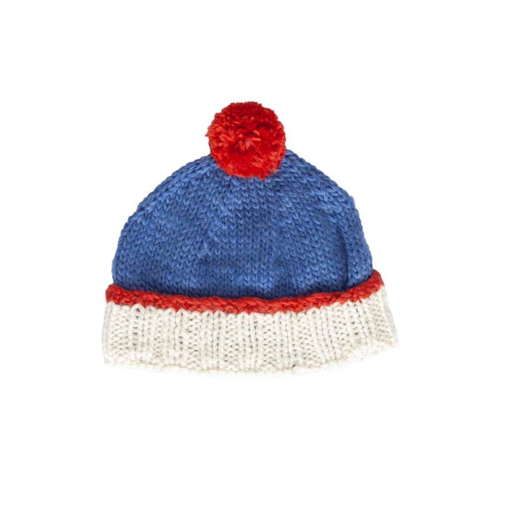 Teddy Beanie - Blue & Red