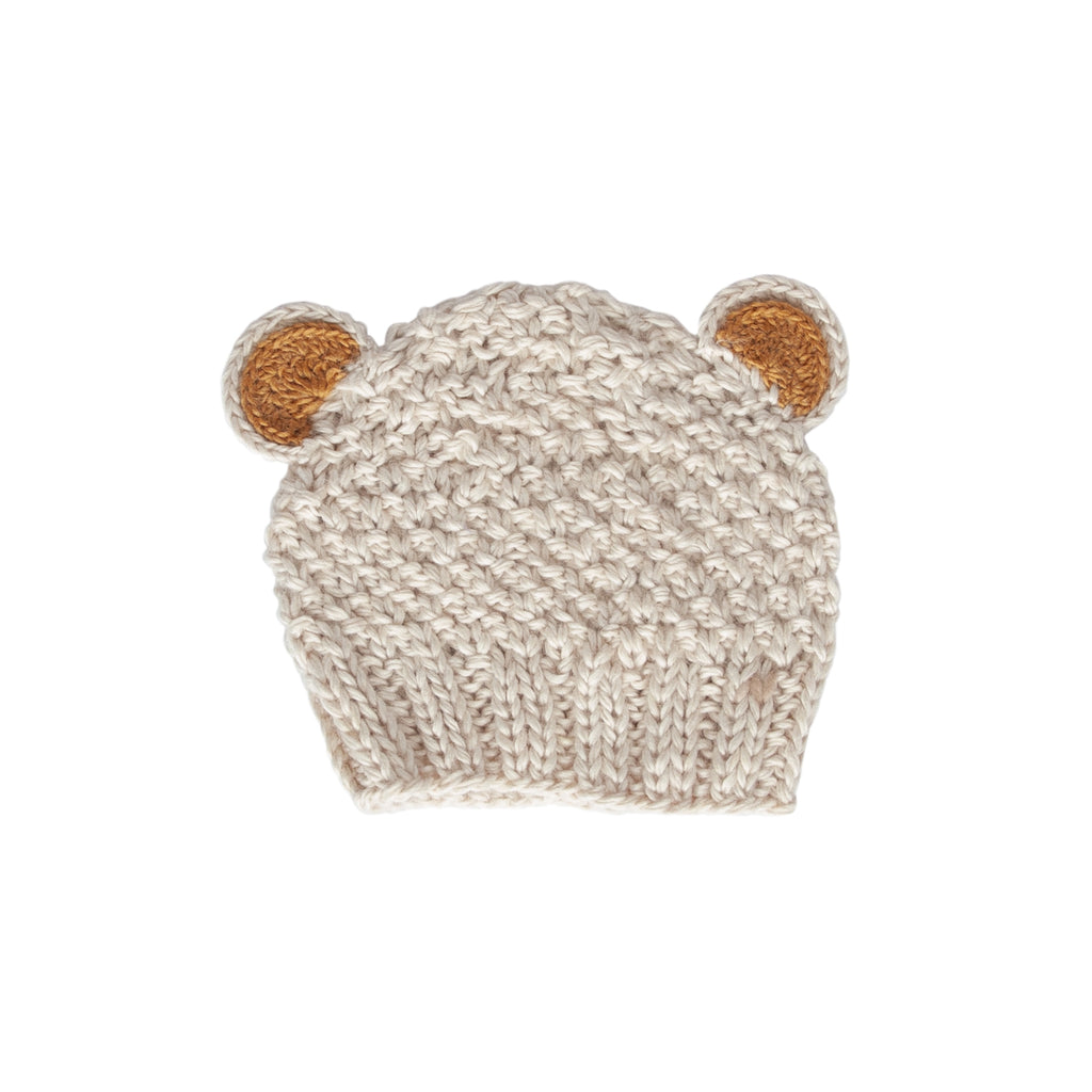 Bear Beanie - Oatmeal