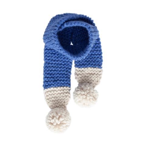 Retro Scarf - Blue & Cream