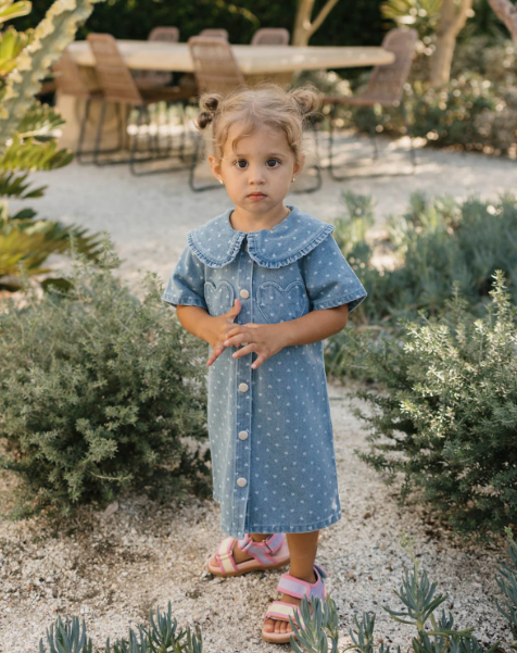 Amour Dress - Denim Hearts