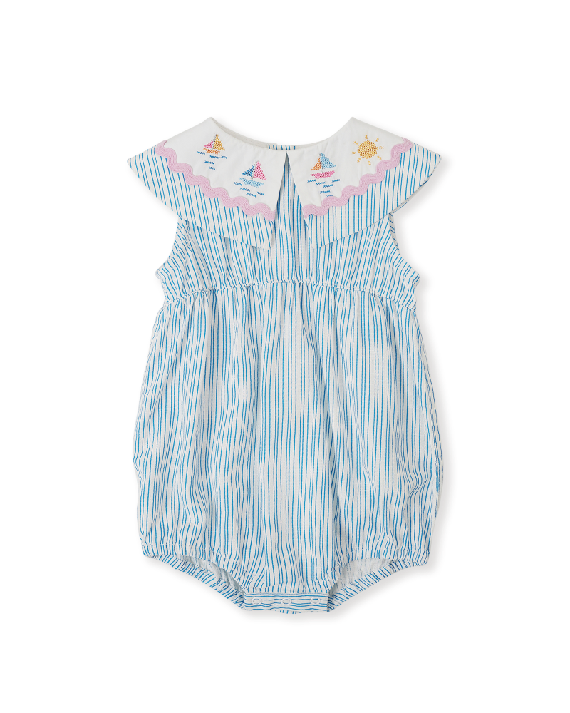 Sailor Stripe Ava Collared Romper