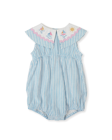 Sailor Stripe Ava Collared Romper