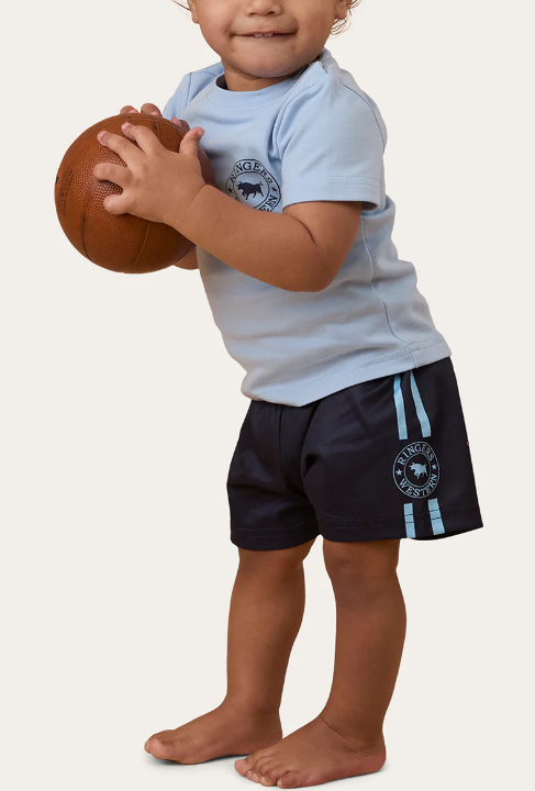 Ringers Baby Footy Short - Navy / Blue