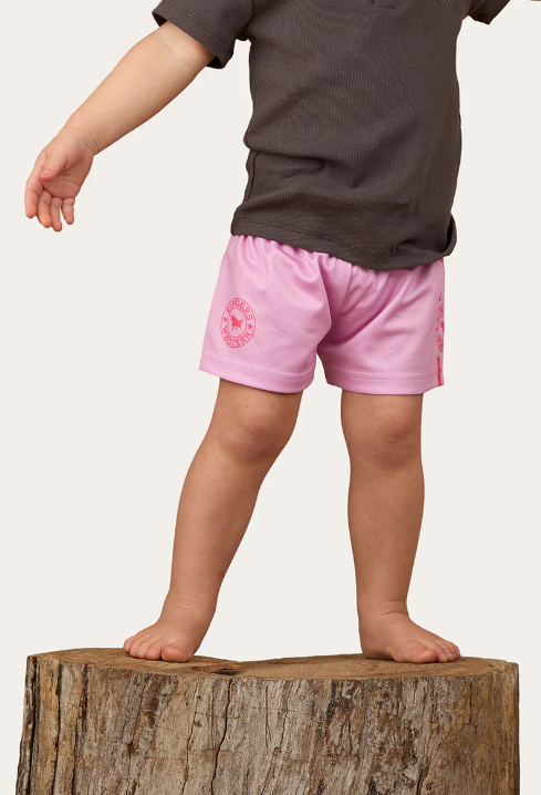 Ringers Baby Footy Short - Pastel Pink / Candy