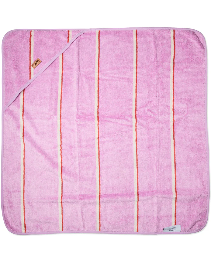 Lavender Field Stripe Bamboo Terry Baby Towel