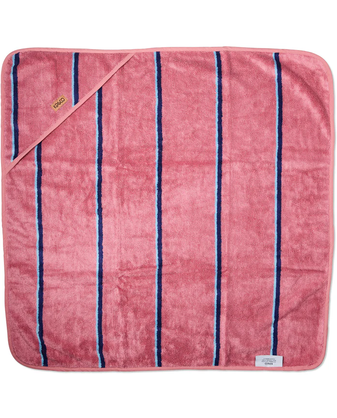 Blushing Stripe Bamboo Terry Baby Towel