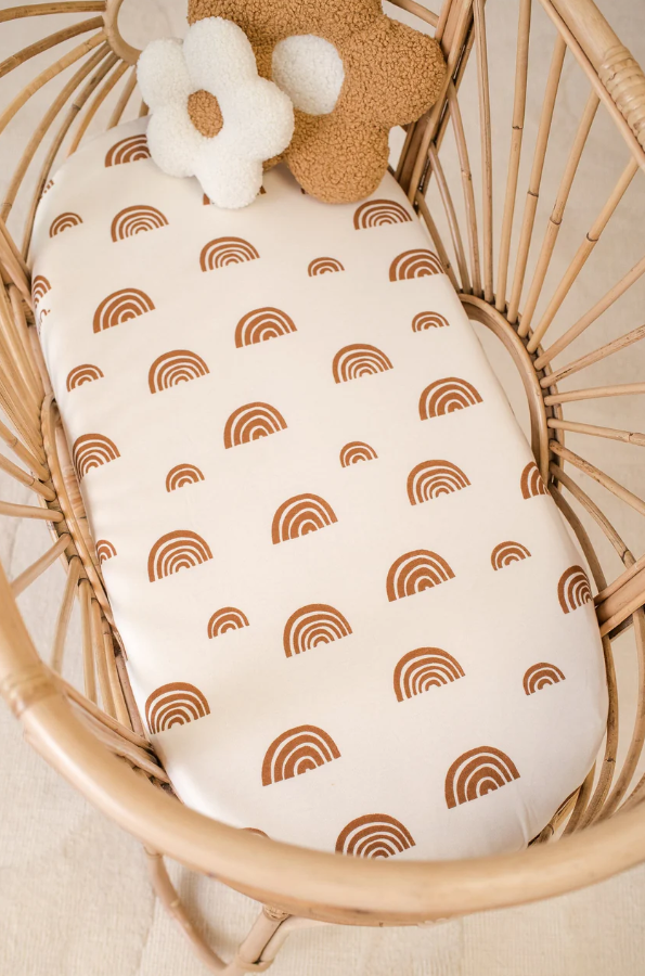 Organic Change Pad/ Bassinet Sheet - Rainbow