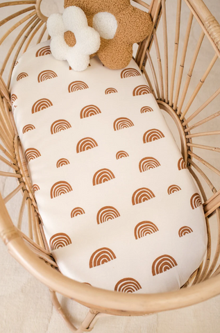 Organic Change Pad/ Bassinet Sheet - Rainbow