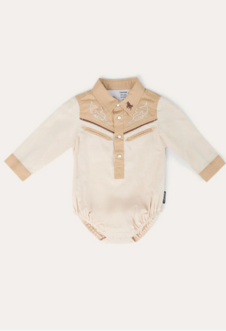 Beau Babies Western Shirt Romper