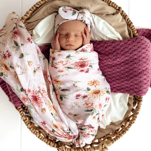 Organic Muslin Wrap - Birds & Blooms
