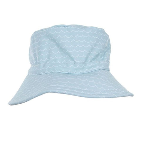 Blue Waves Wide Brim Swim Hat