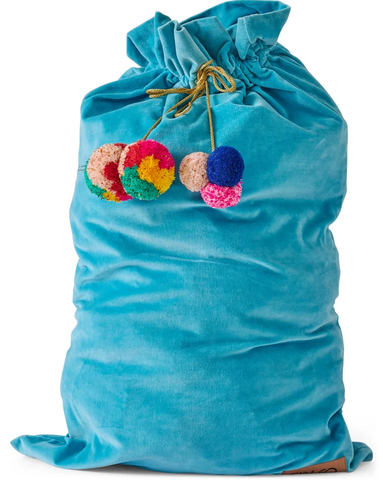Blue Bells Velvet Santa Sack