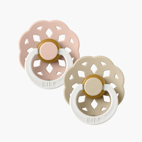 BIBS Dummies 2 Pack - Boheme GLOW - Size 1 - Blush / Vanilla