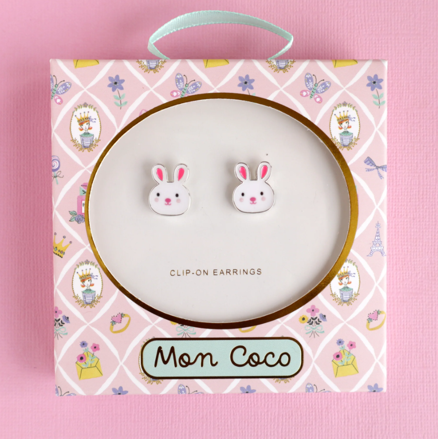 Bunny Clip On Earrings