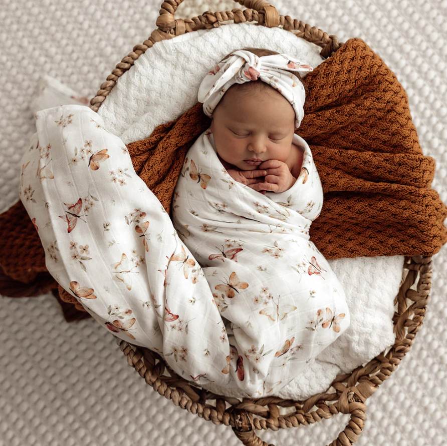 Organic Muslin Wrap - Butterfly