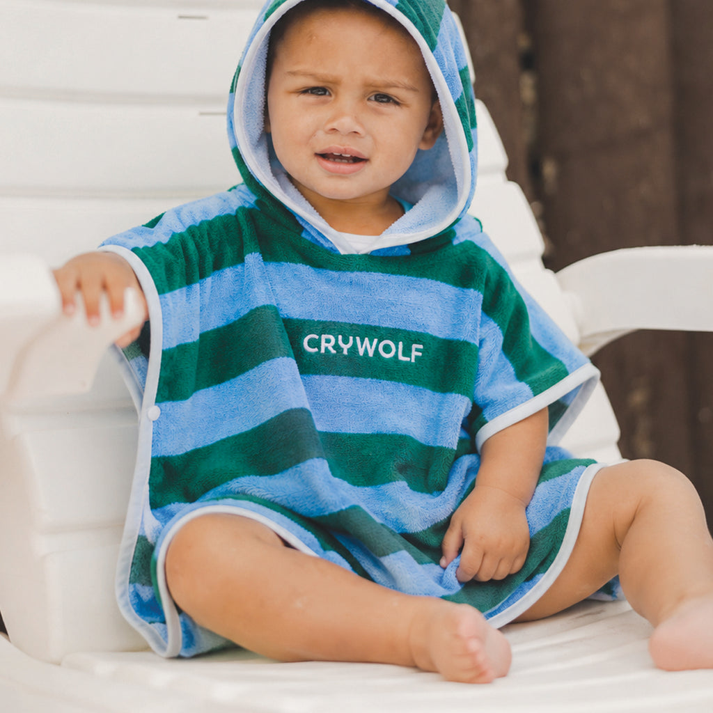 Baby Hooded Towel - Deck Stripe