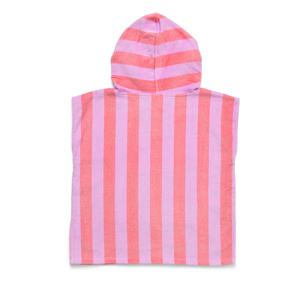 Hooded Towel - Flamingo Stripe