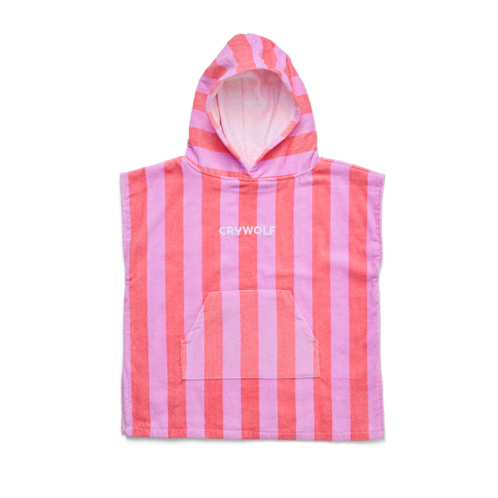 Hooded Towel - Flamingo Stripe