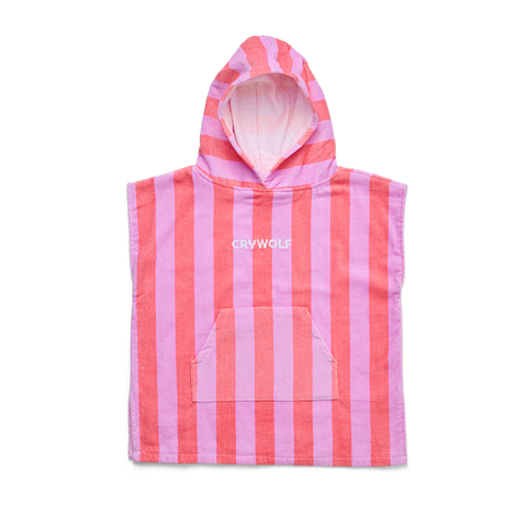 Hooded Towel - Flamingo Stripe
