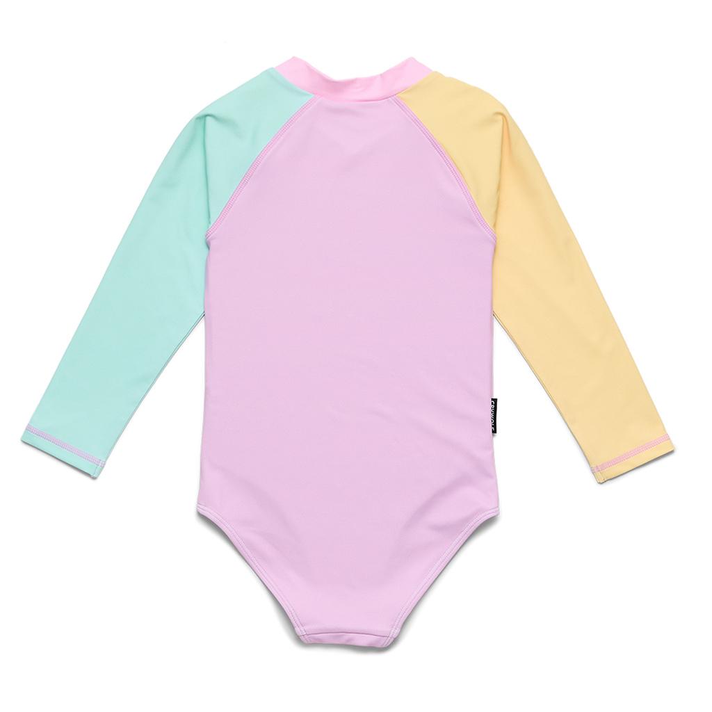 Long Sleeve Swimsuit - Poolside Colourblock