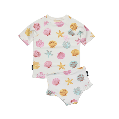 Short Sleeve Rash Set - Shell